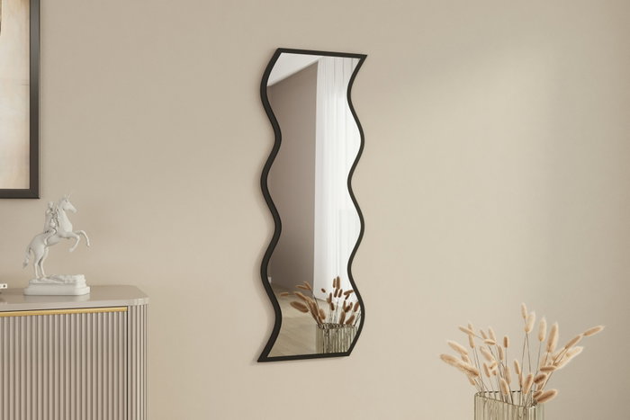 Hanah Home Espejo Blanco y Negro 40x120 cm